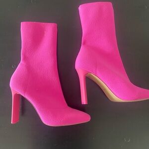 Women's Pink High Heel Boots